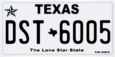 TX license plate DST6005