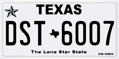 TX license plate DST6007