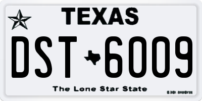 TX license plate DST6009