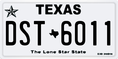 TX license plate DST6011