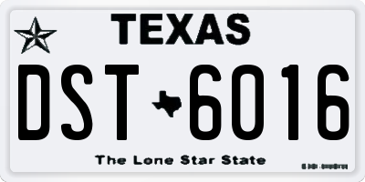 TX license plate DST6016