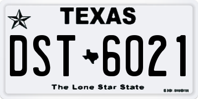 TX license plate DST6021