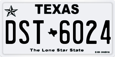 TX license plate DST6024