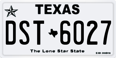 TX license plate DST6027