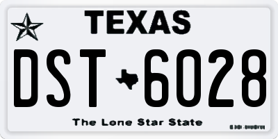 TX license plate DST6028