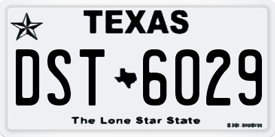 TX license plate DST6029