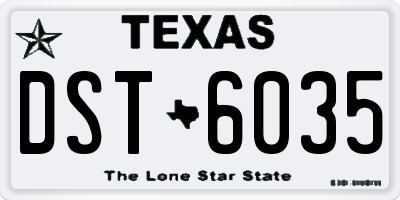 TX license plate DST6035