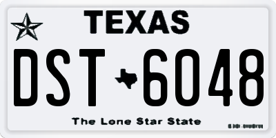 TX license plate DST6048