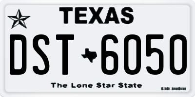 TX license plate DST6050