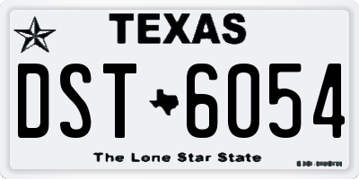 TX license plate DST6054