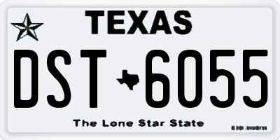 TX license plate DST6055