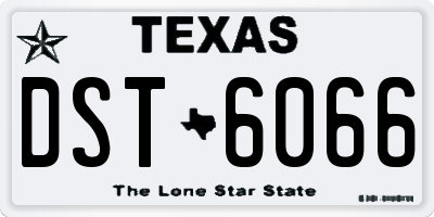 TX license plate DST6066