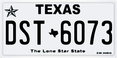 TX license plate DST6073