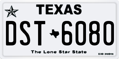 TX license plate DST6080
