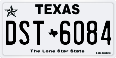 TX license plate DST6084