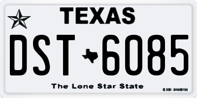 TX license plate DST6085