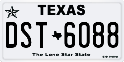 TX license plate DST6088