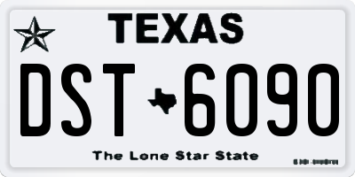 TX license plate DST6090