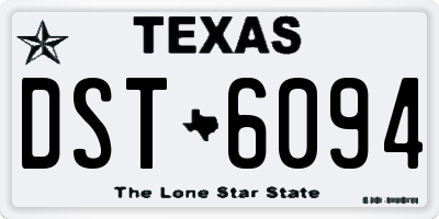TX license plate DST6094