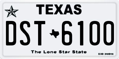TX license plate DST6100