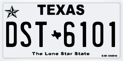 TX license plate DST6101