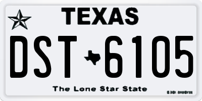 TX license plate DST6105