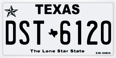 TX license plate DST6120