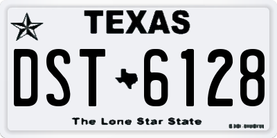 TX license plate DST6128