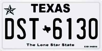 TX license plate DST6130