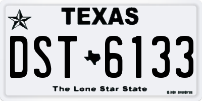 TX license plate DST6133