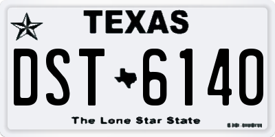 TX license plate DST6140
