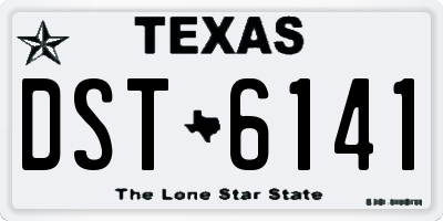 TX license plate DST6141