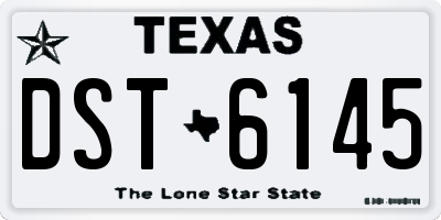 TX license plate DST6145