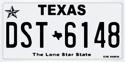 TX license plate DST6148