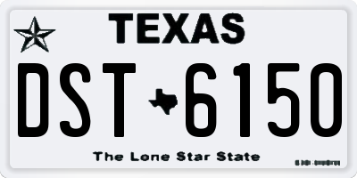 TX license plate DST6150