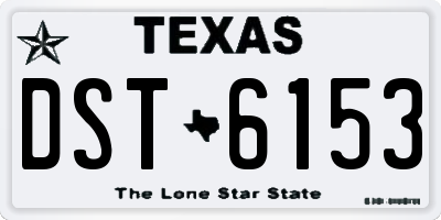 TX license plate DST6153