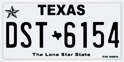 TX license plate DST6154