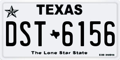 TX license plate DST6156