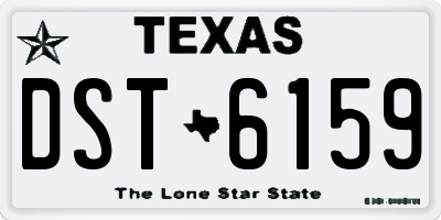 TX license plate DST6159