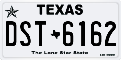 TX license plate DST6162