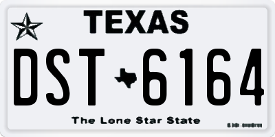 TX license plate DST6164