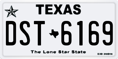 TX license plate DST6169