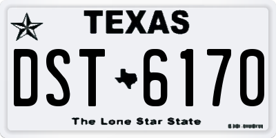 TX license plate DST6170