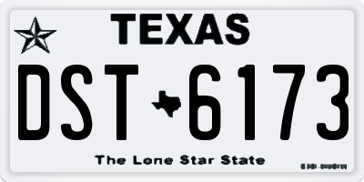 TX license plate DST6173
