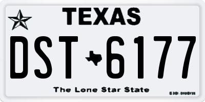 TX license plate DST6177
