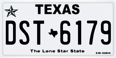 TX license plate DST6179