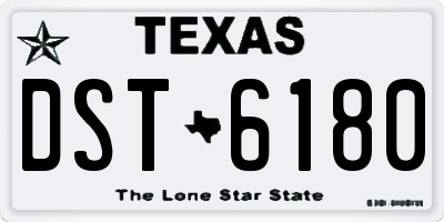 TX license plate DST6180