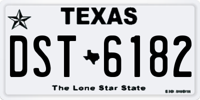 TX license plate DST6182