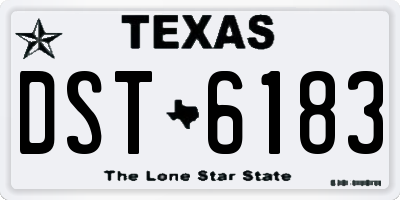 TX license plate DST6183