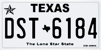 TX license plate DST6184